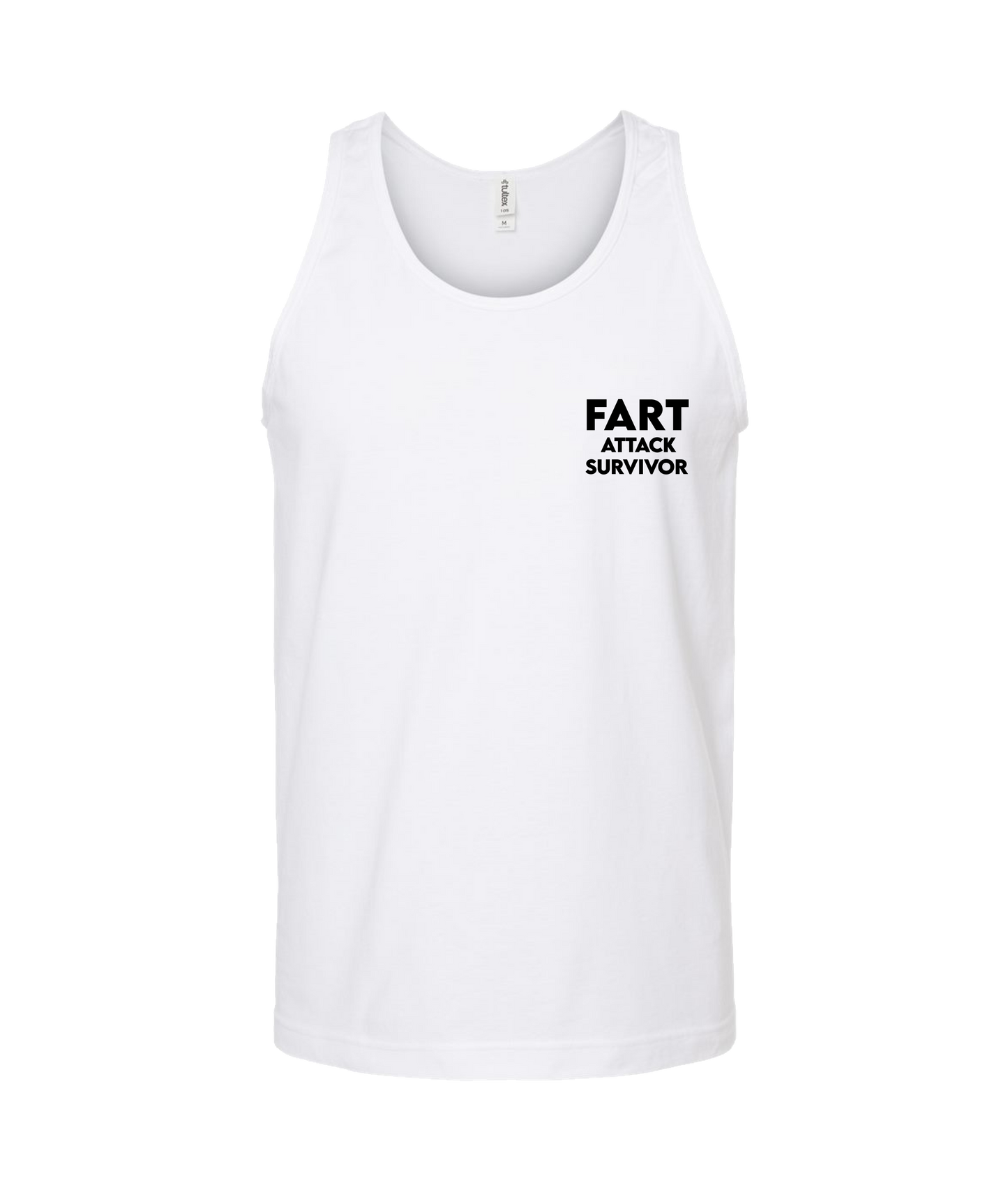 V-IFARTOP - ATTACK SURVIVOR - White Tank Top