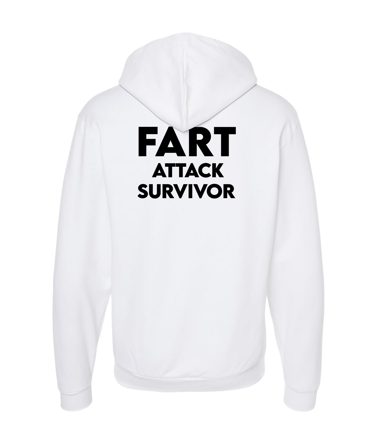 iFart - ATTACK SURVIVOR - White Zip Up Hoodie