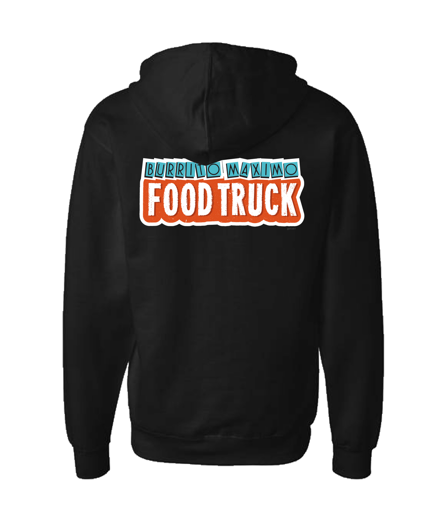 iFart - BURRITO MAXIMO - Black Zip Up Hoodie