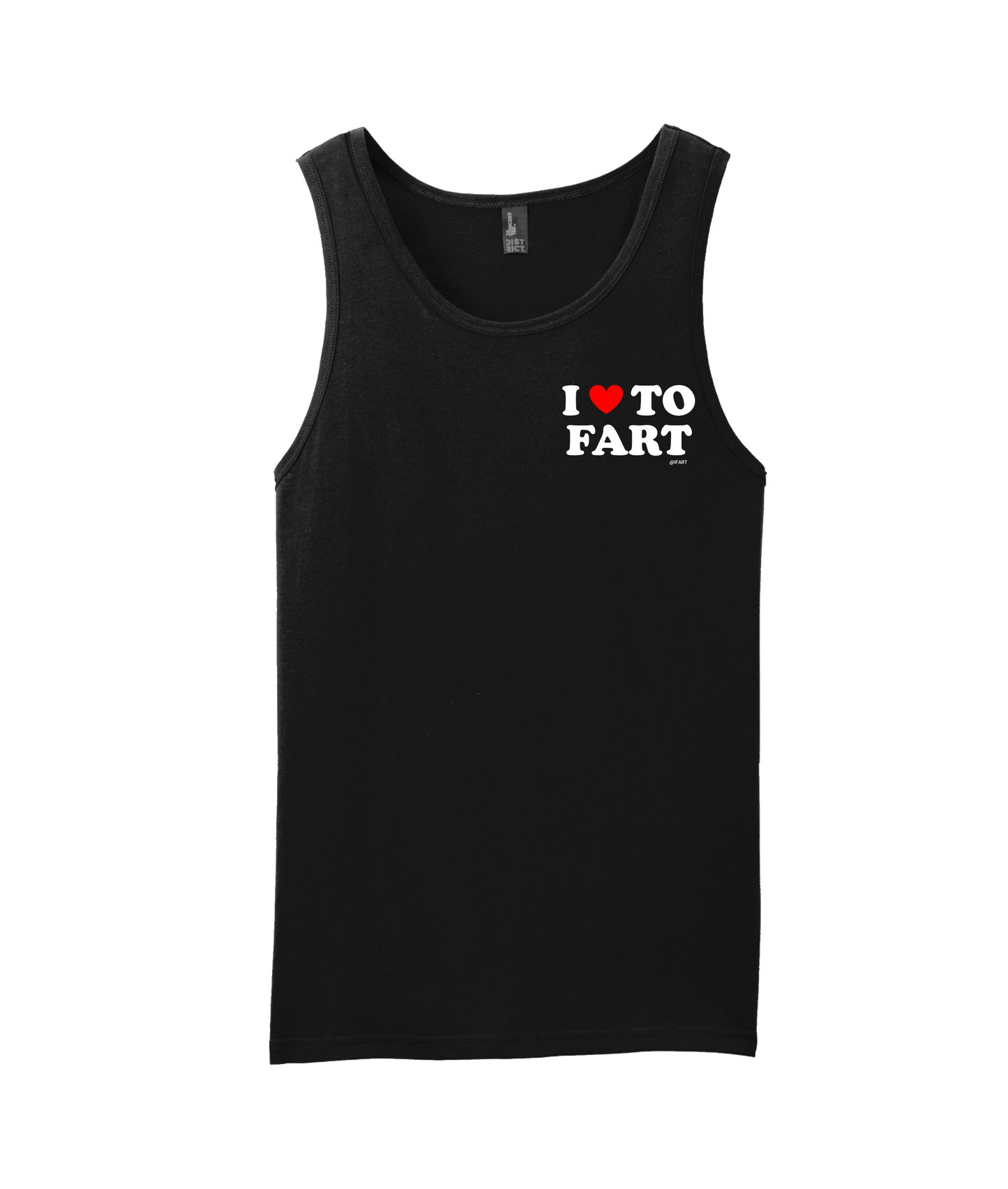 V-IFARTOP - I <3 TO FART - Black Tank Top