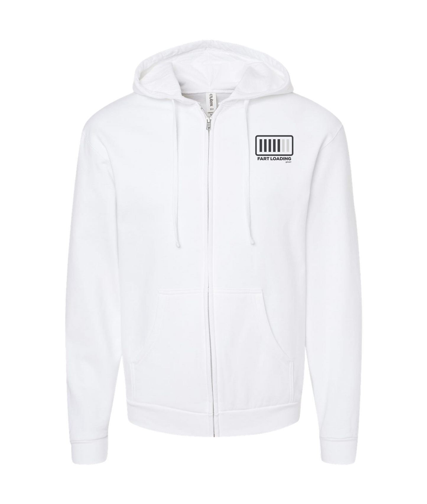 iFart - FART LOADING - White Zip Up Hoodie