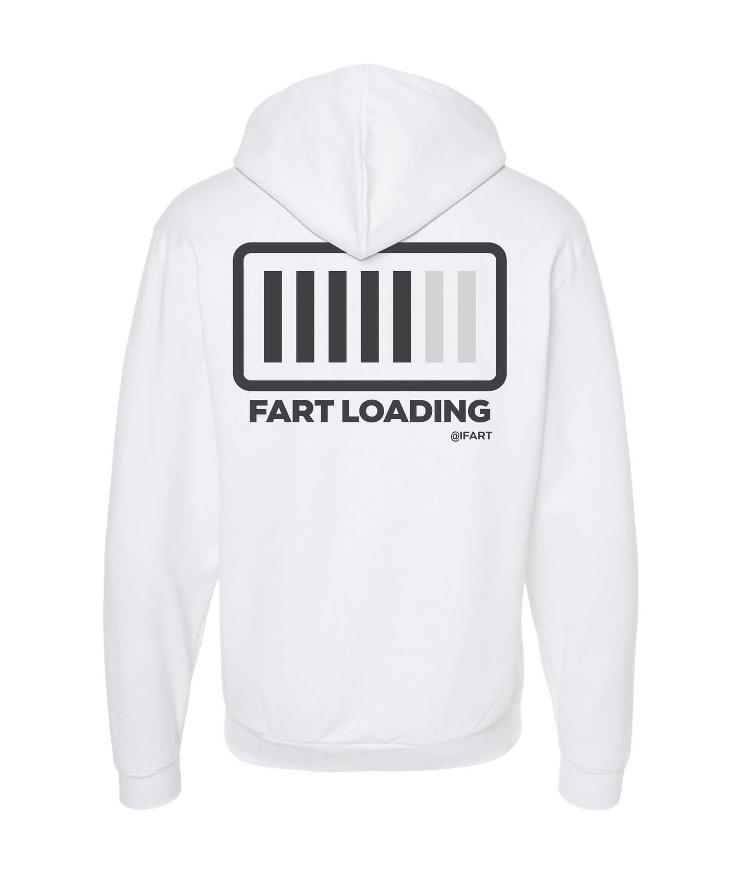 iFart - FART LOADING - White Zip Up Hoodie