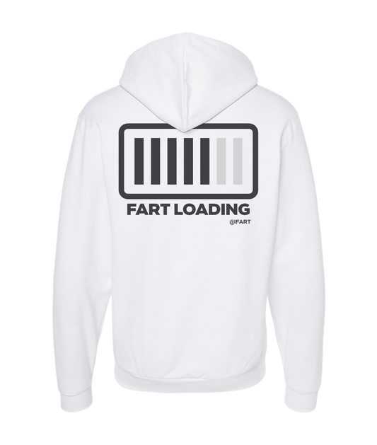 iFart - FART LOADING - White Zip Up Hoodie