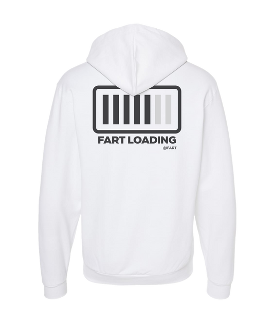 V-IFARTOP - FART LOADING - White Zip Up Hoodie