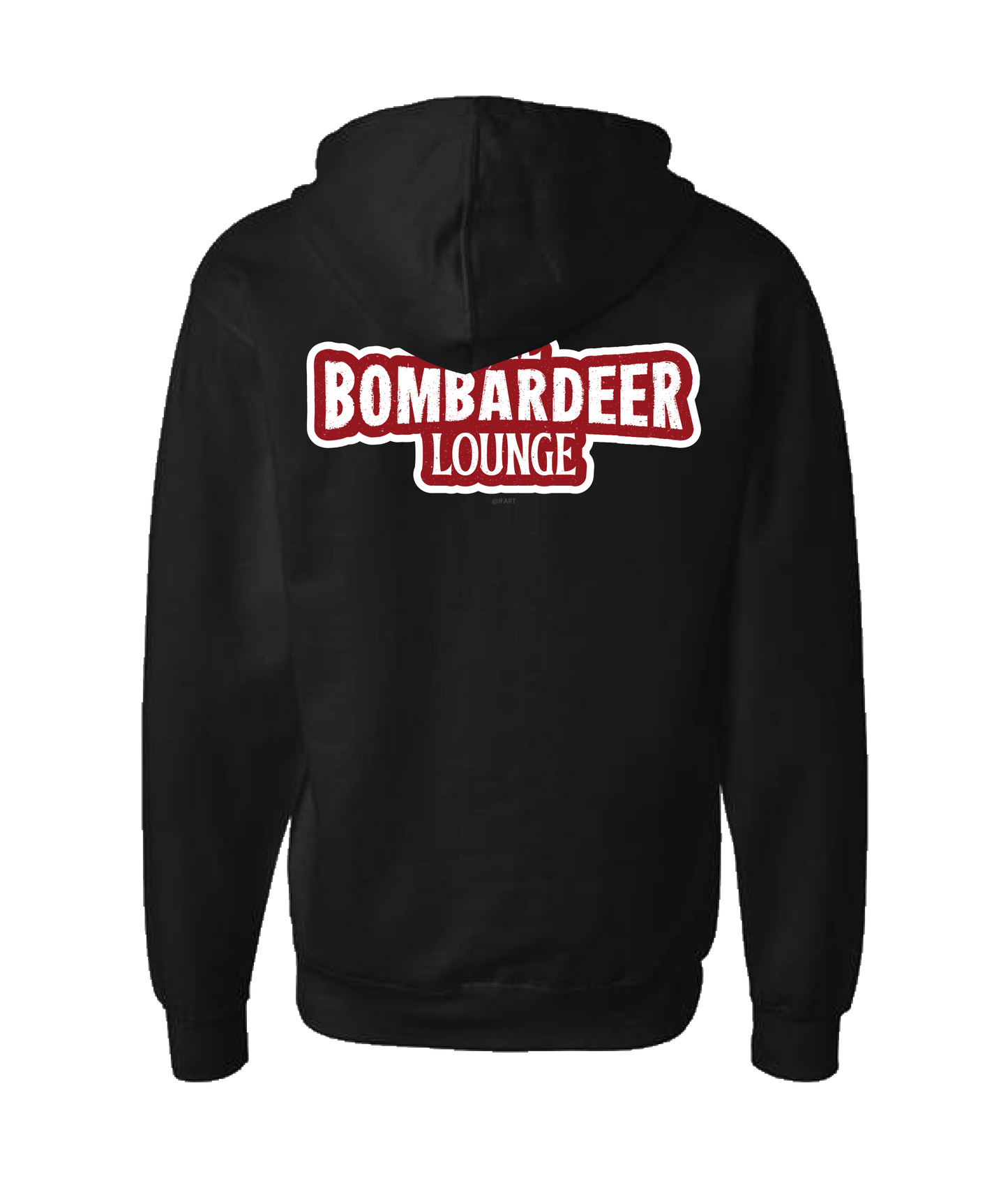 iFart - BOMBARDEER LOUNGE - Black Zip Up Hoodie