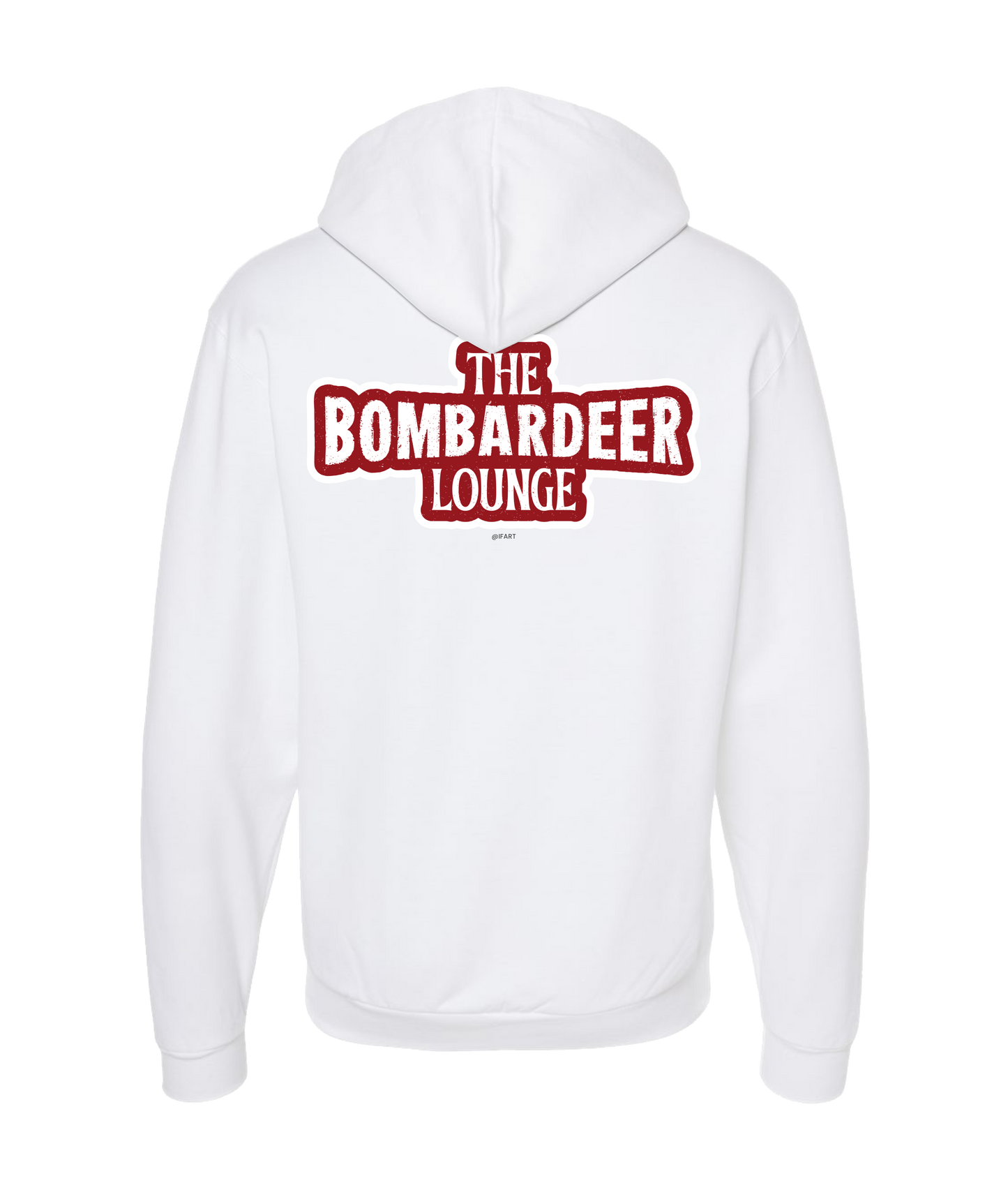 iFart - BOMBARDEER LOUNGE - White Zip Up Hoodie