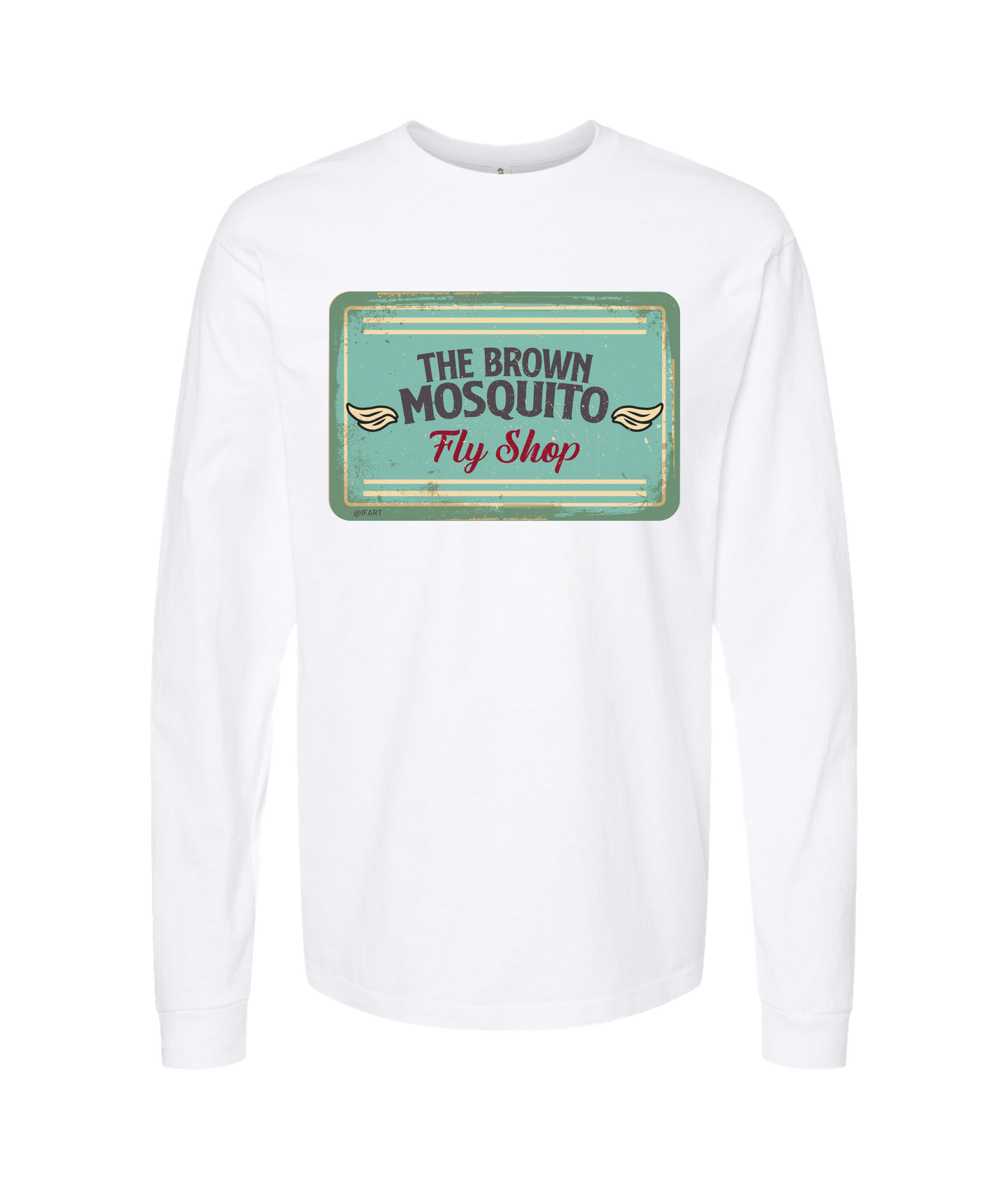 V-IFARTOP - BROWN MOSQUITO - White Long Sleeve T