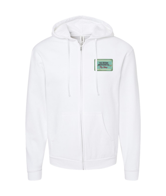 iFart - BROWN MOSQUITO - White Zip Up Hoodie
