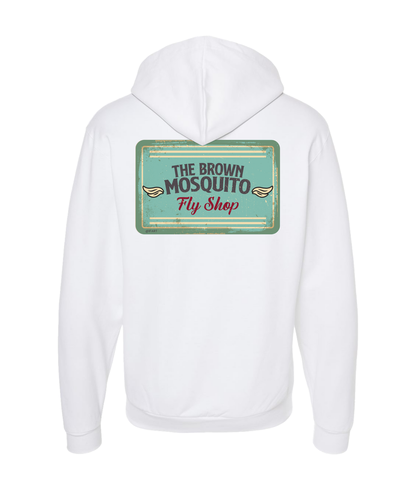 iFart - BROWN MOSQUITO - White Zip Up Hoodie