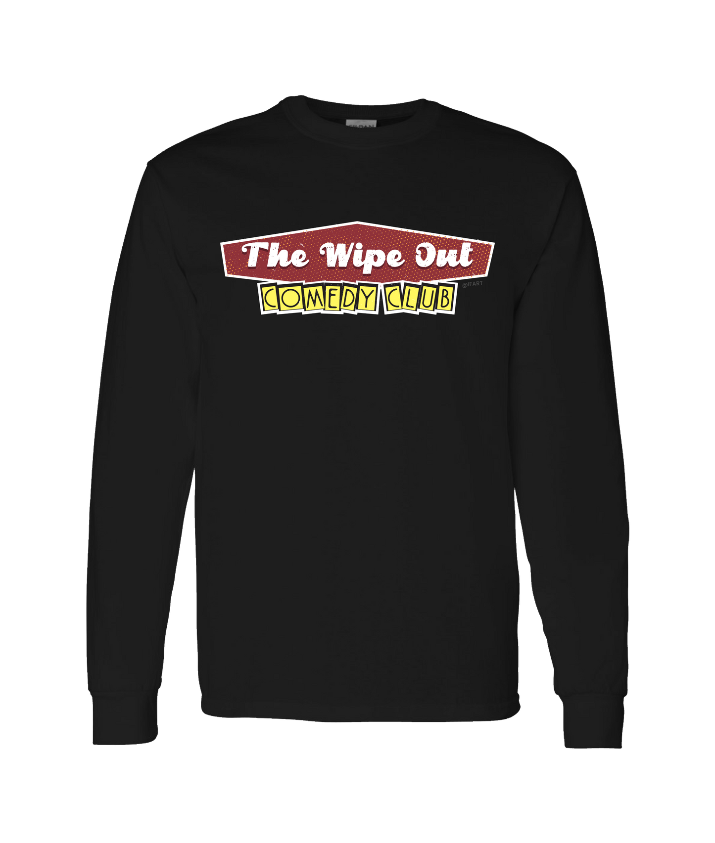 iFart - WIPE OUT - Black Long Sleeve T