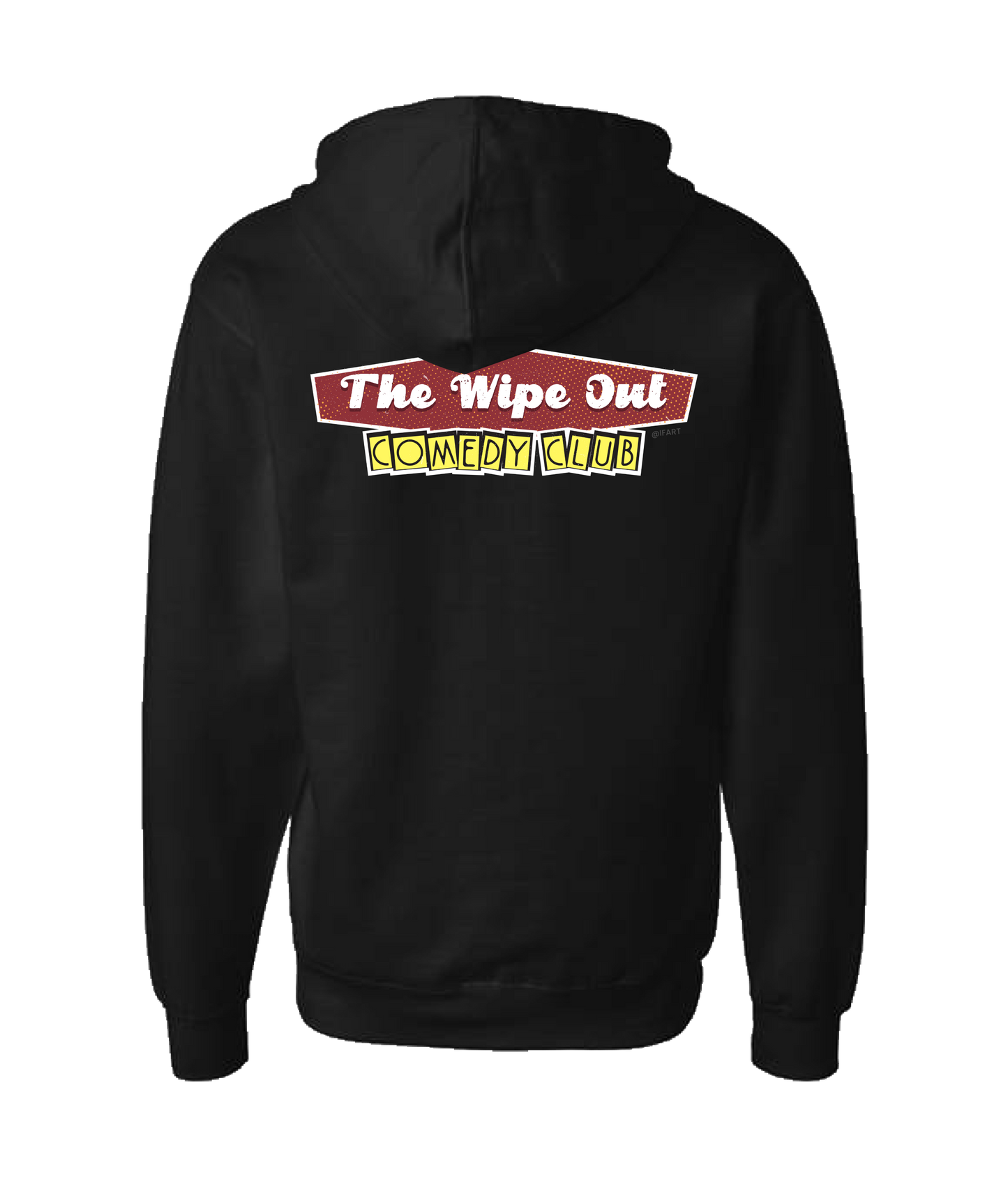 iFart - WIPE OUT - Black Zip Up Hoodie