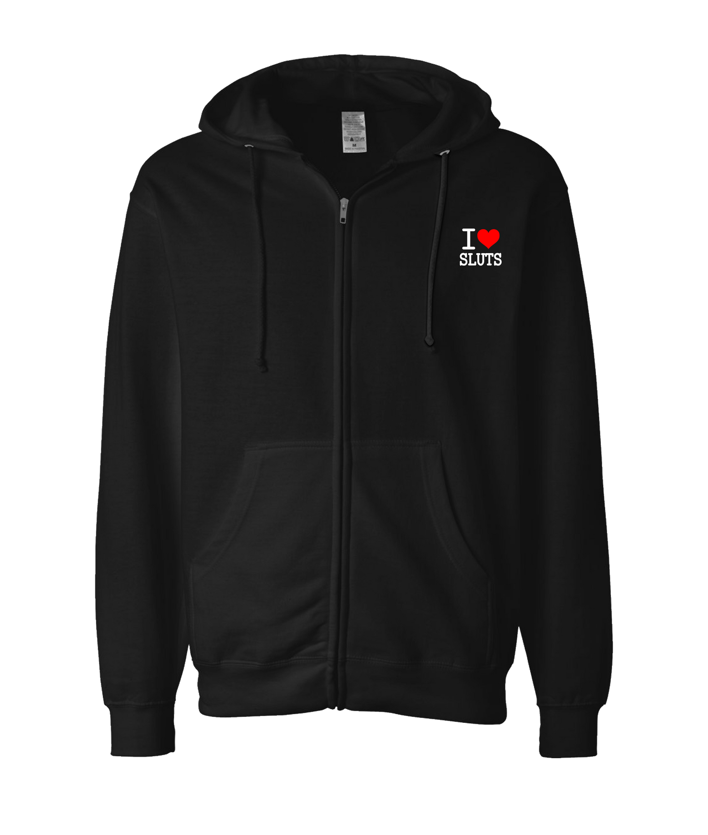 iheartgrafix - I Heart Sluts - Black Zip Up Hoodie
