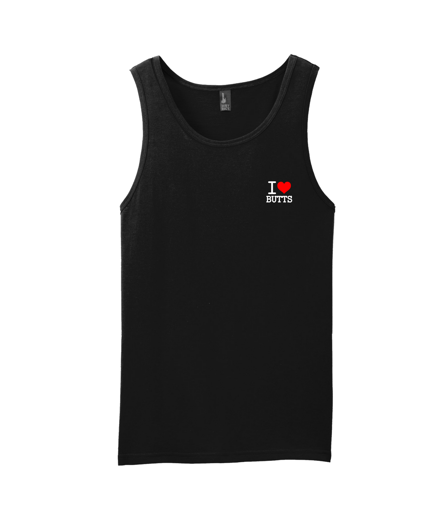 V-IHGTOP - I Heart Butts - Black Tank Top