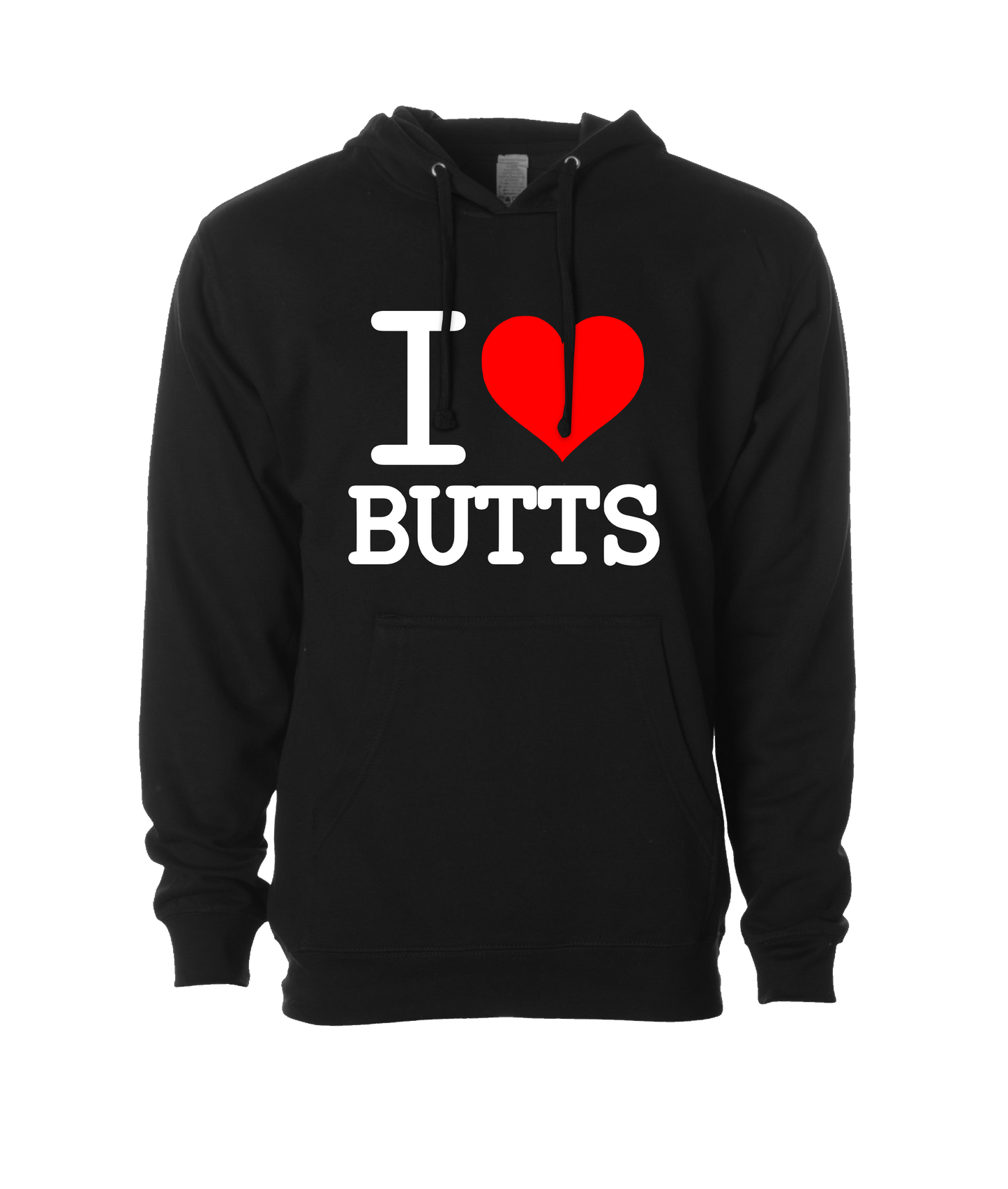iheartgrafix - I Heart Butts - Black Hoodie