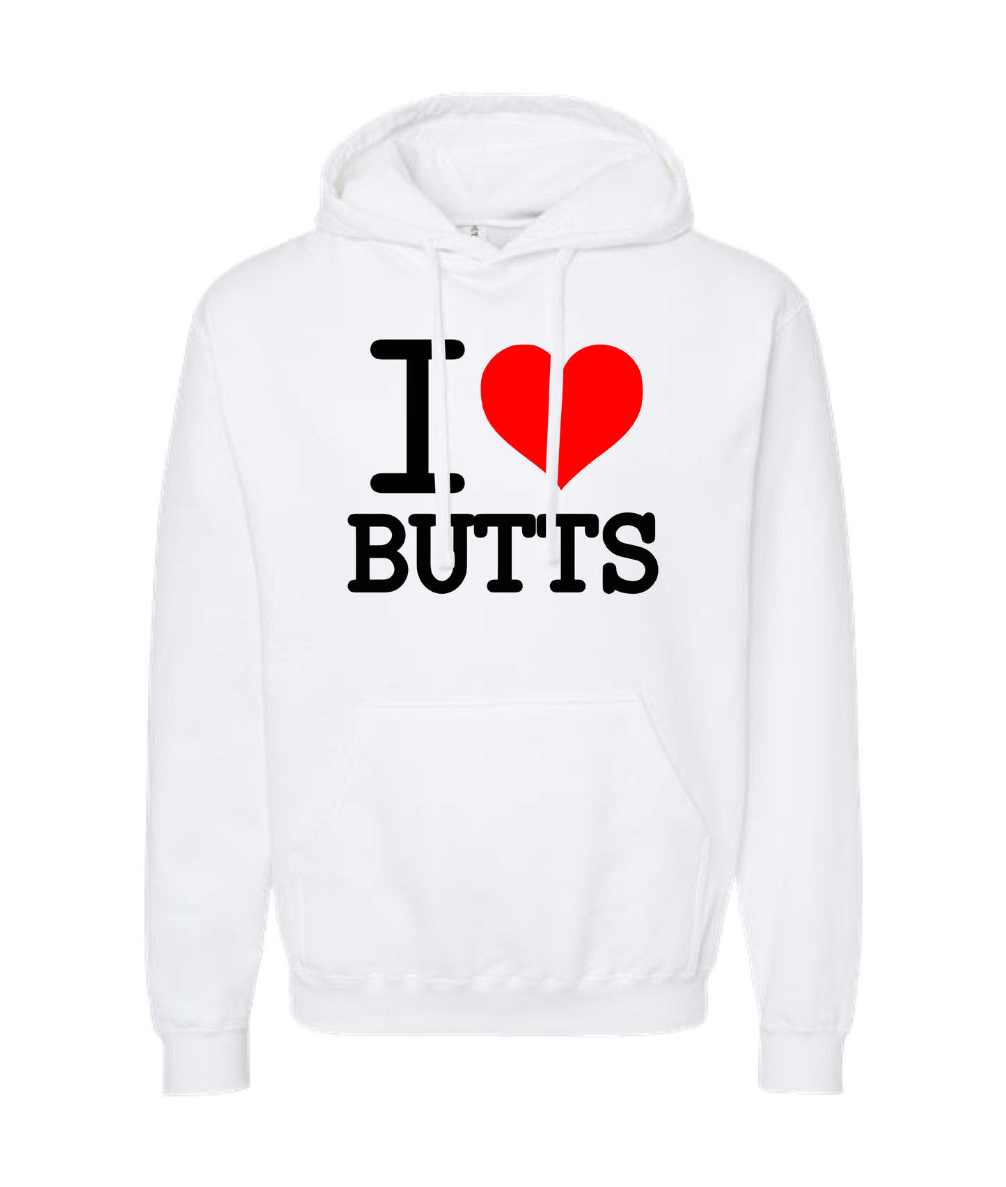 iheartgrafix - I Heart Butts - White Hoodie