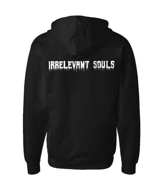 Irrelevant Souls - LOGO 1 - Black Zip Up Hoodie