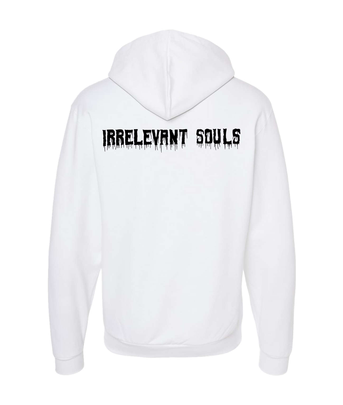 Irrelevant Souls - LOGO 1 - White Zip Up Hoodie