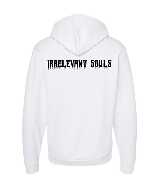 Irrelevant Souls - LOGO 1 - White Zip Up Hoodie