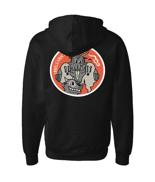 Irrelevant Souls - LOGO 2 - Black Zip Up Hoodie