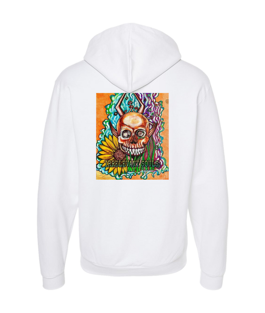 V-IRSTOP - LOGO 3 - White Zip Up Hoodie