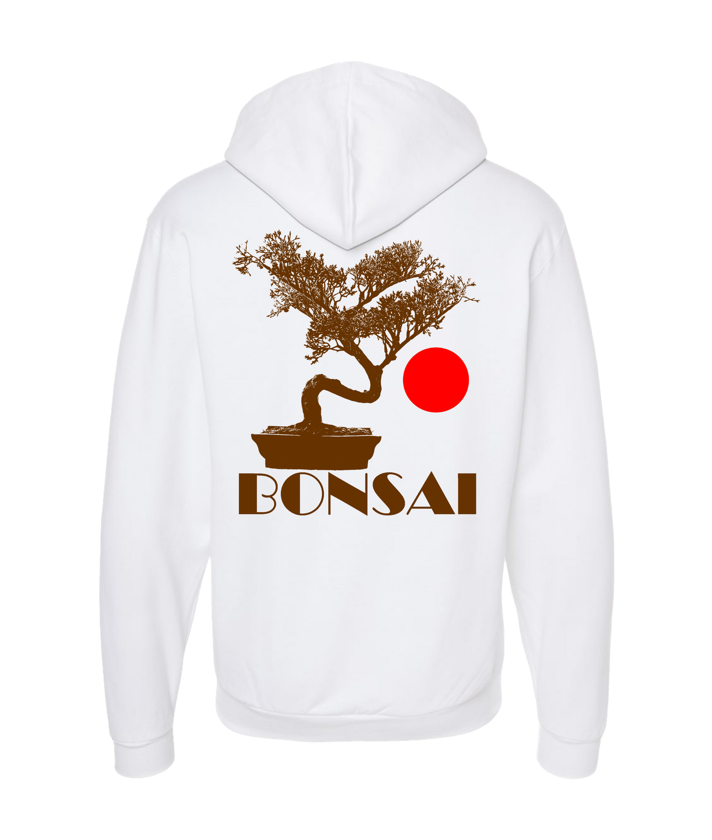 IMPACTEES STREETWEAR - Bonsai Tree - White Zip Up Hoodie