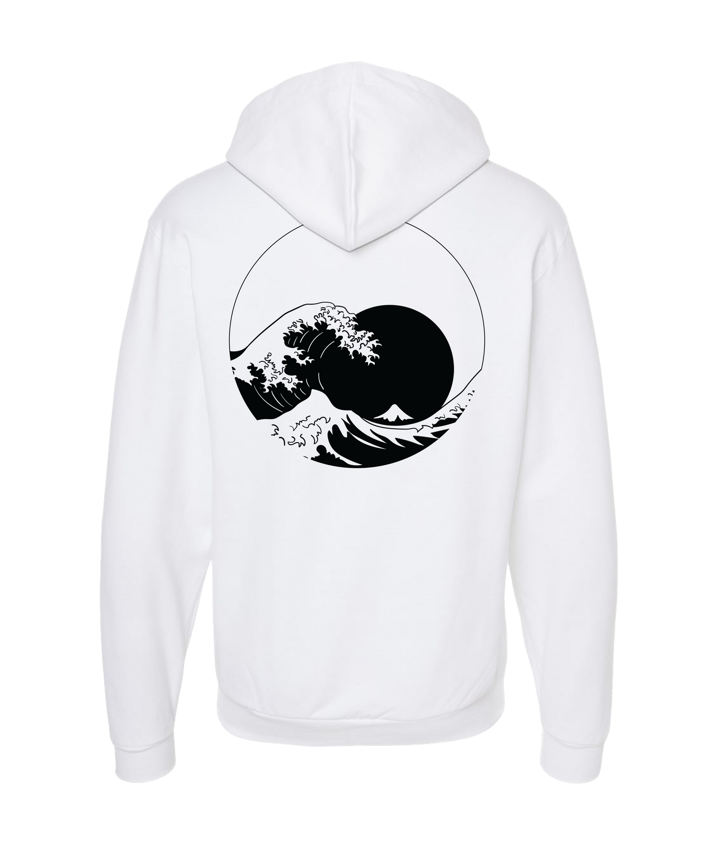 IMPACTEES STREETWEAR - The Great Wave off Kanagawa - White Zip Up Hoodie