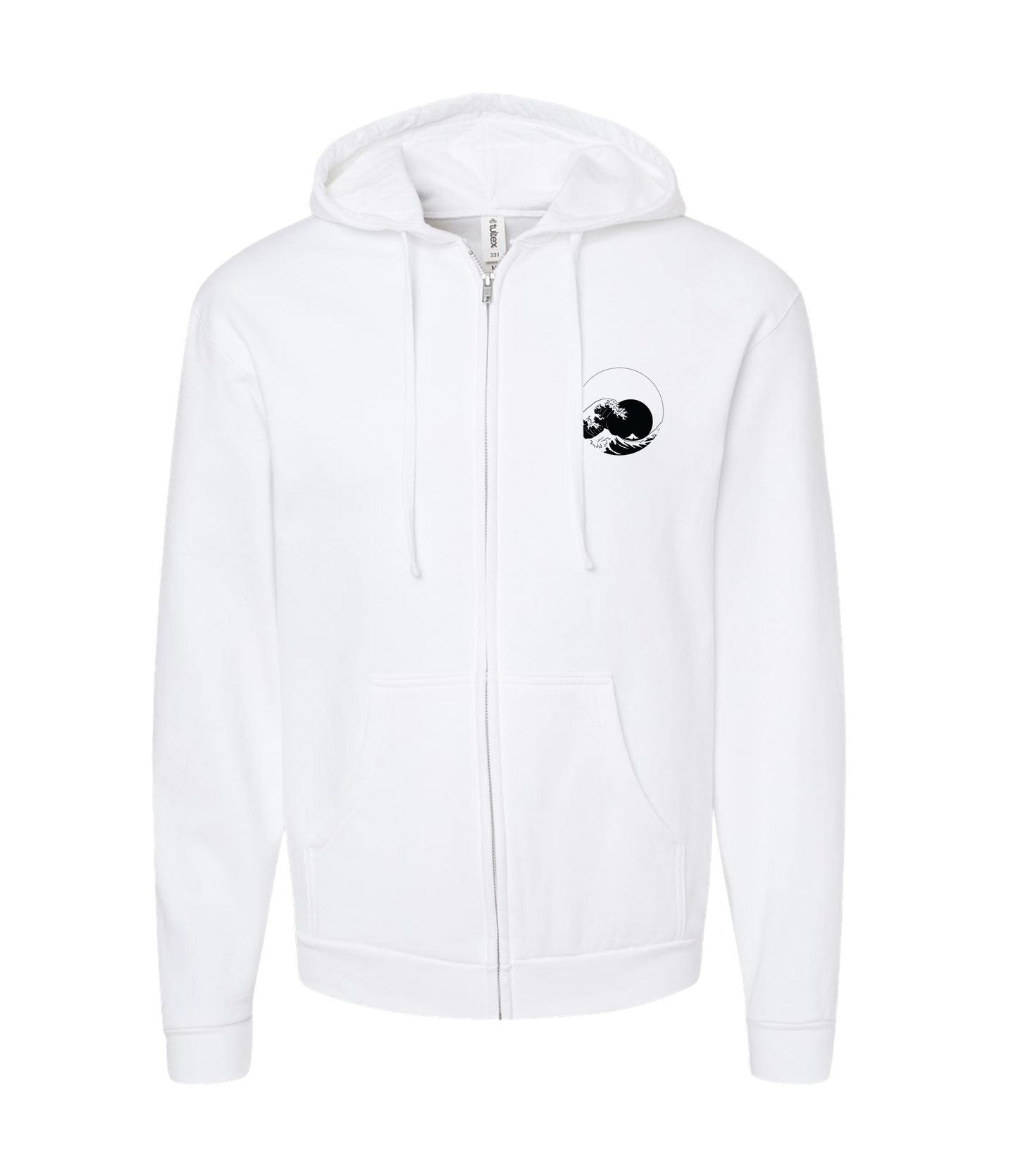 IMPACTEES STREETWEAR - The Great Wave off Kanagawa - White Zip Up Hoodie