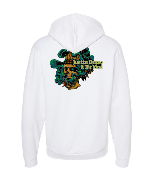 Justin Bravo & The Kind - Smoking Skull - Black Zip Up Hoodie
