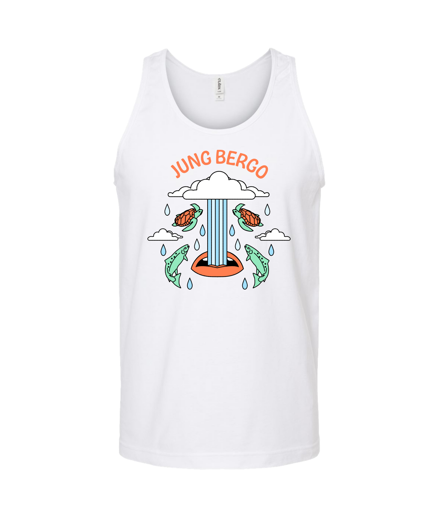 Jung Bergo - Swallowing A Raincloud - White Tank Top