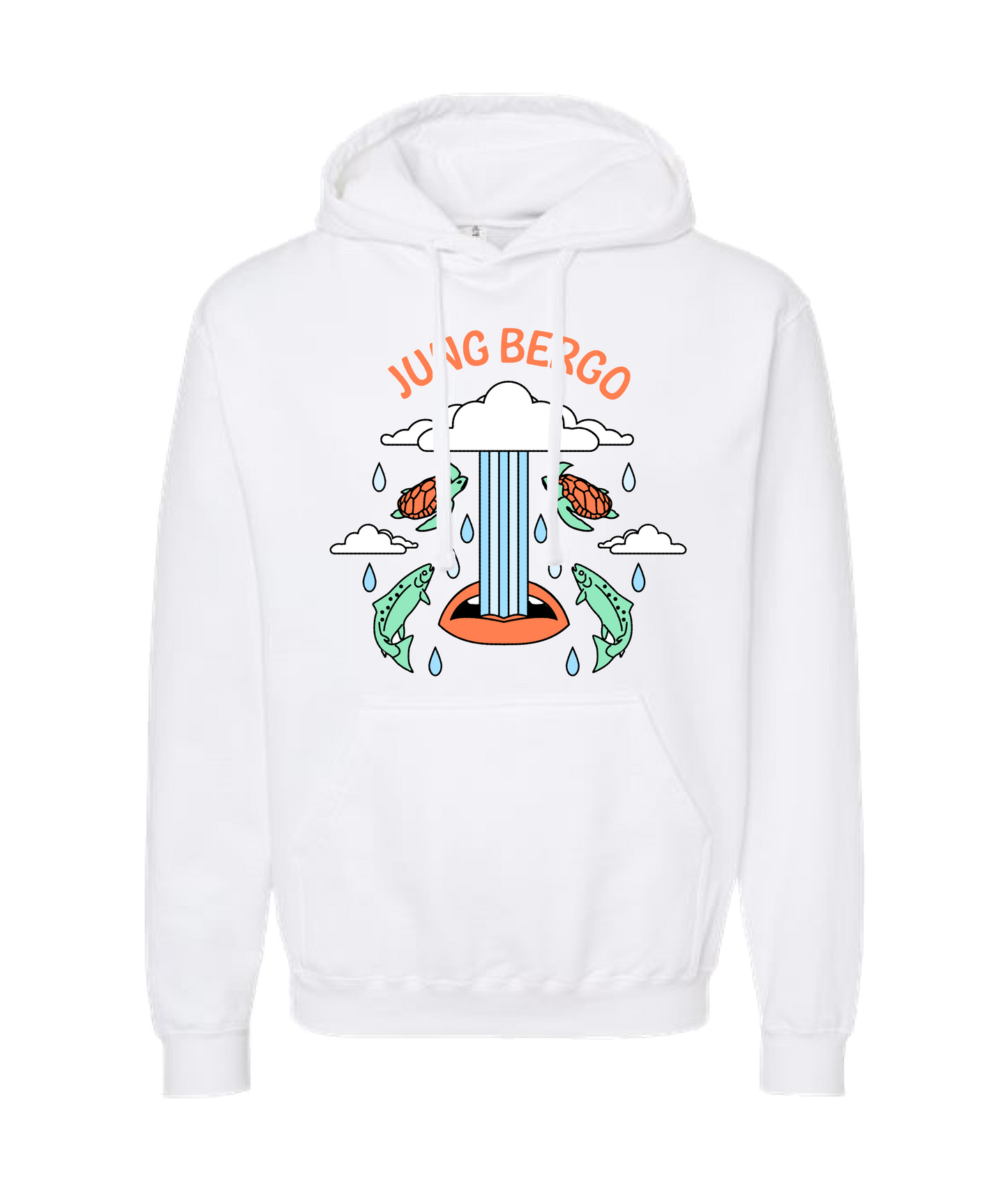 Jung Bergo - Swallowing A Raincloud - White Hoodie