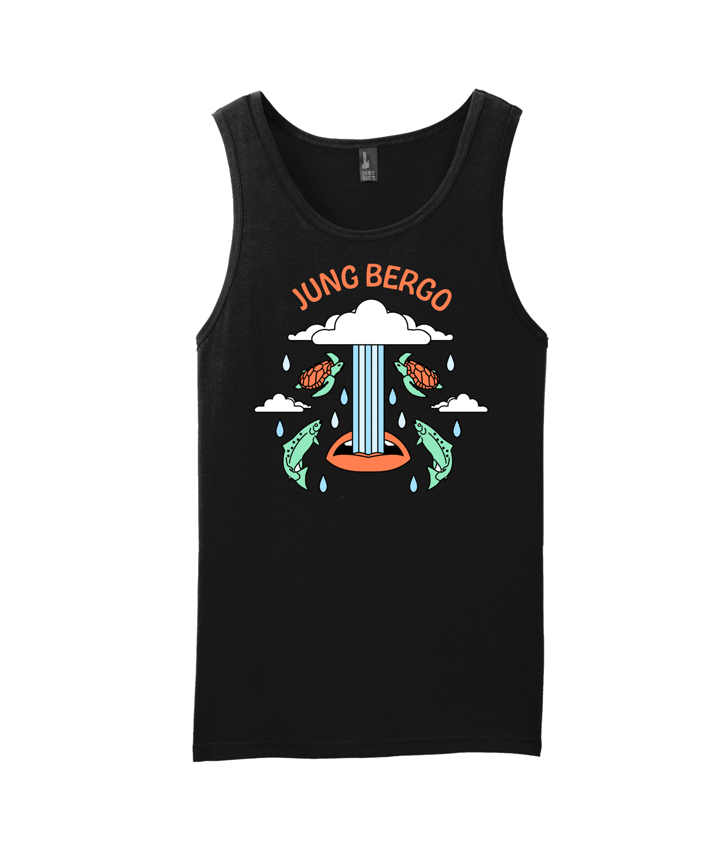 Jung Bergo - Swallowing A Raincloud - Black Tank Top