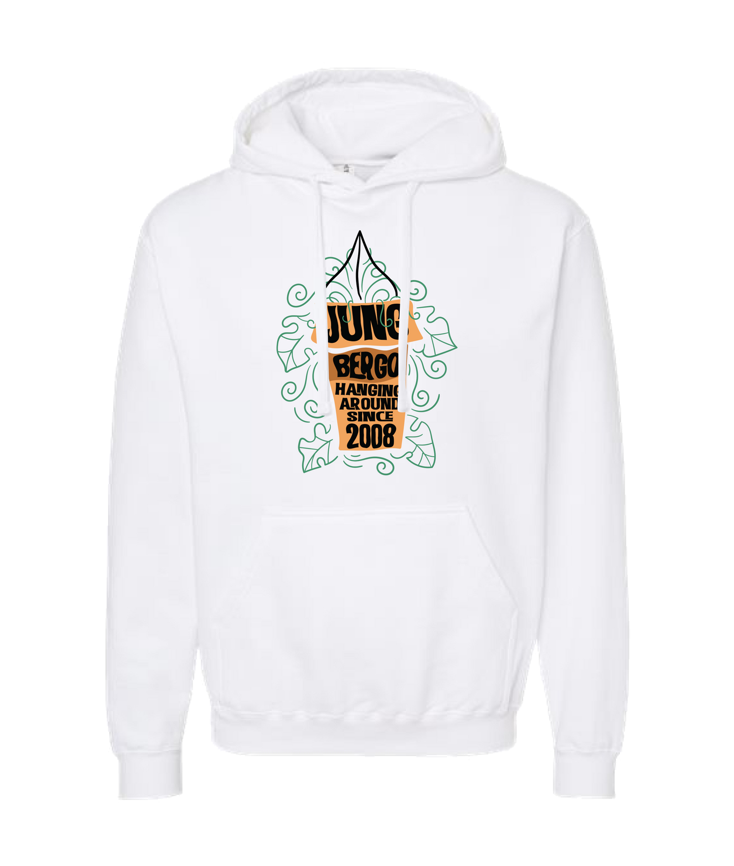 Jung Bergo - Hanging Around Since 2008 - White Hoodie