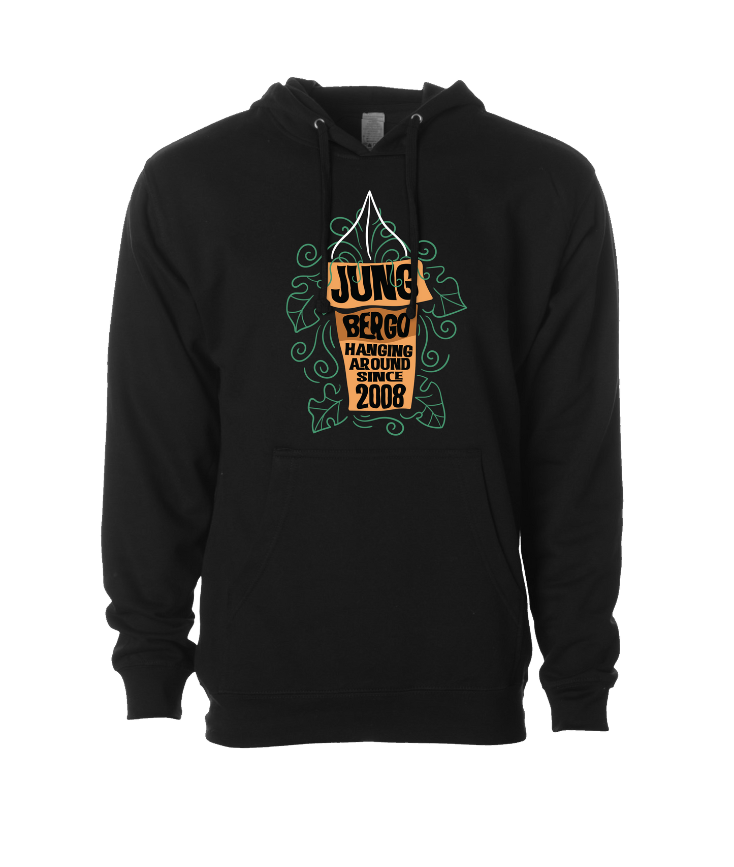 Jung Bergo - Hanging Around Since 2008 - Black Hoodie