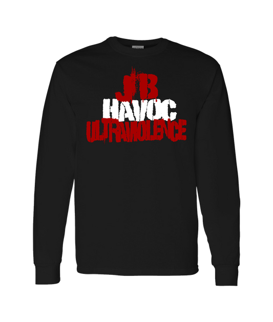 JB Havoc Merch Store - JB HAVOC ULTRAVIOLENCE - Black Long Sleeve T