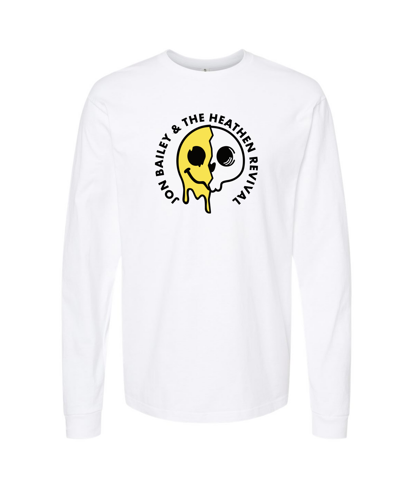 Jon Bailey & The Heathen Revival - Melting Smile - White Long Sleeve T