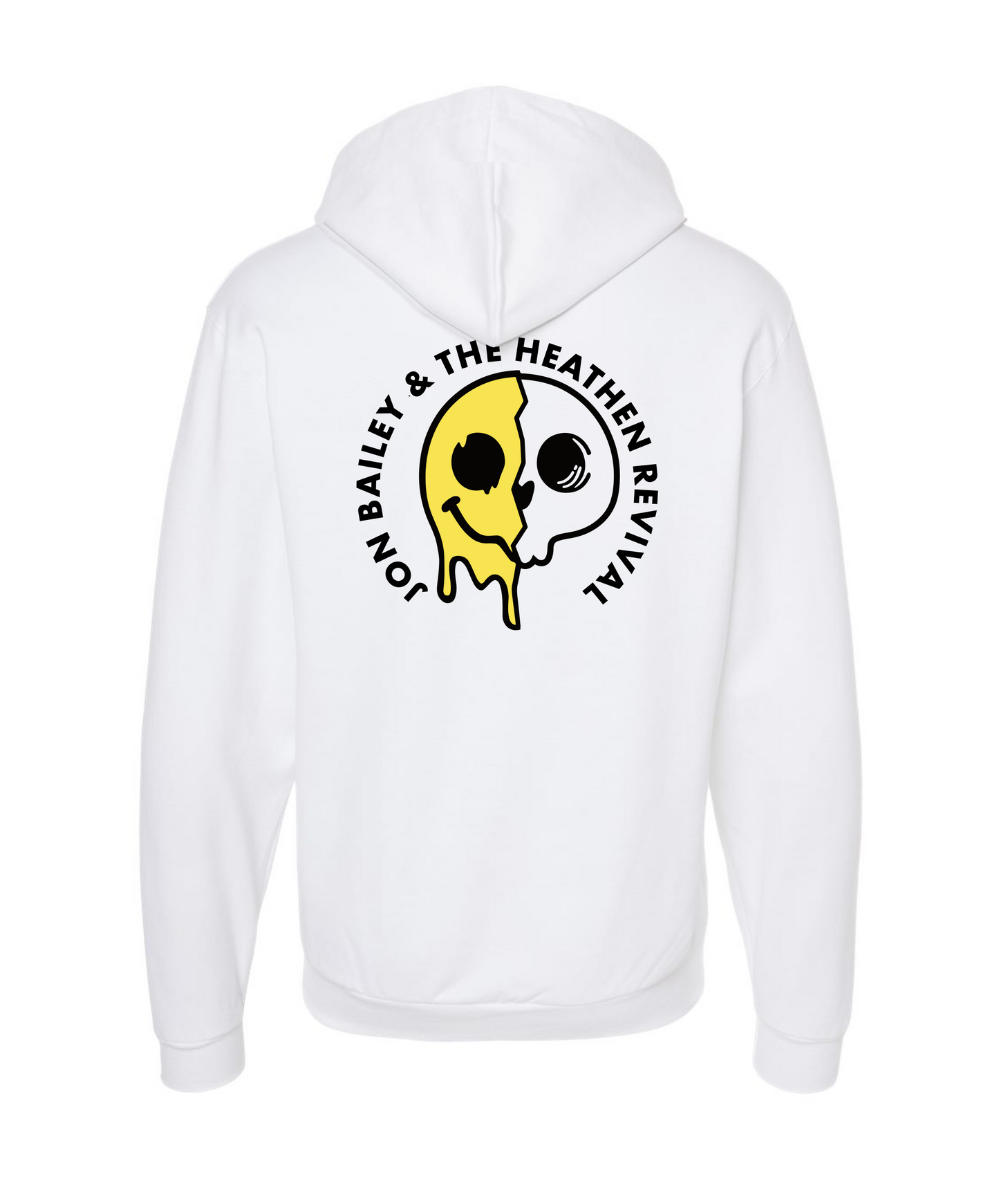 Jon Bailey & The Heathen Revival - Melting Smile - White Zip Hoodie