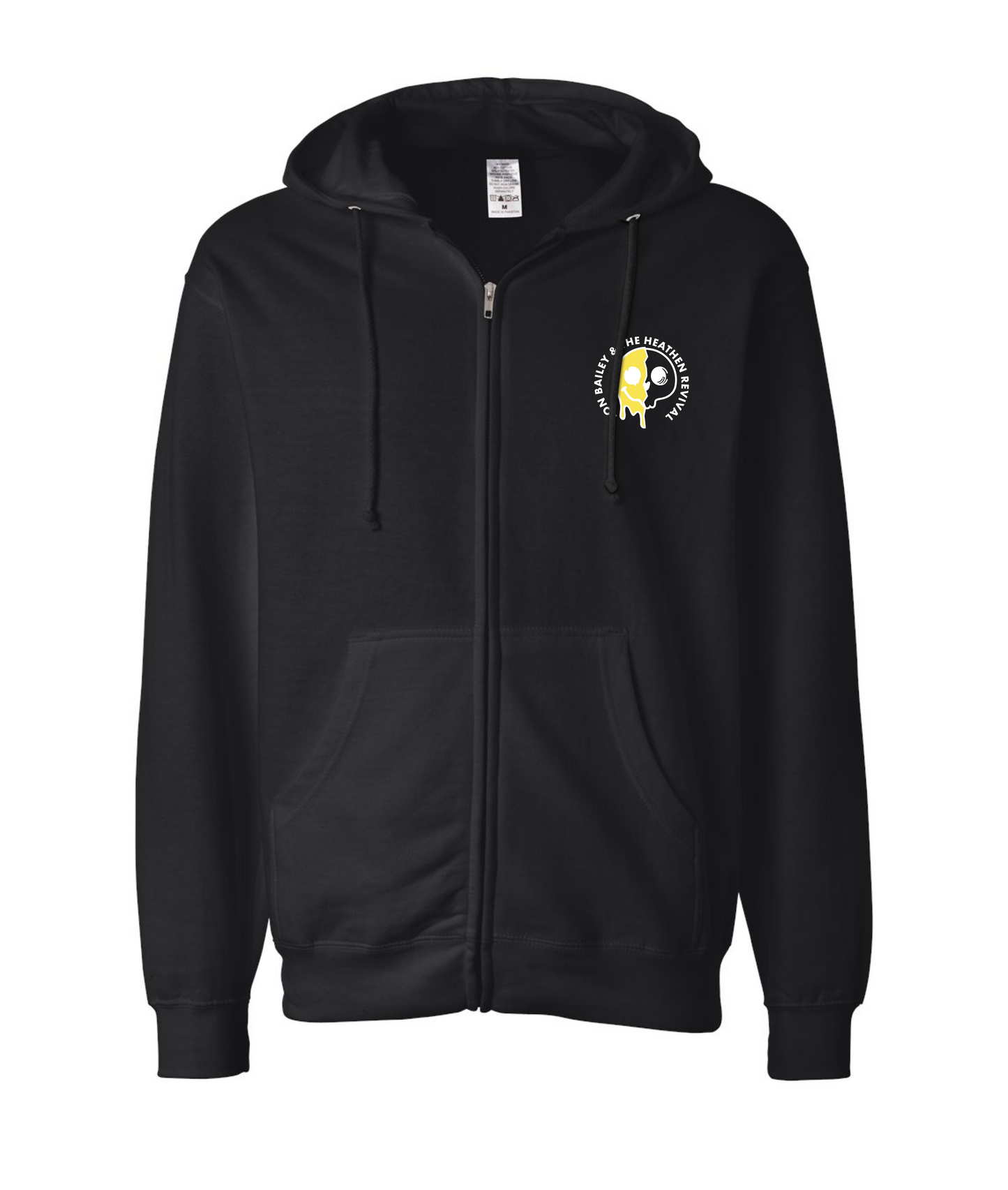 Jon Bailey & The Heathen Revival - Melting Smile - Black Zip Hoodie