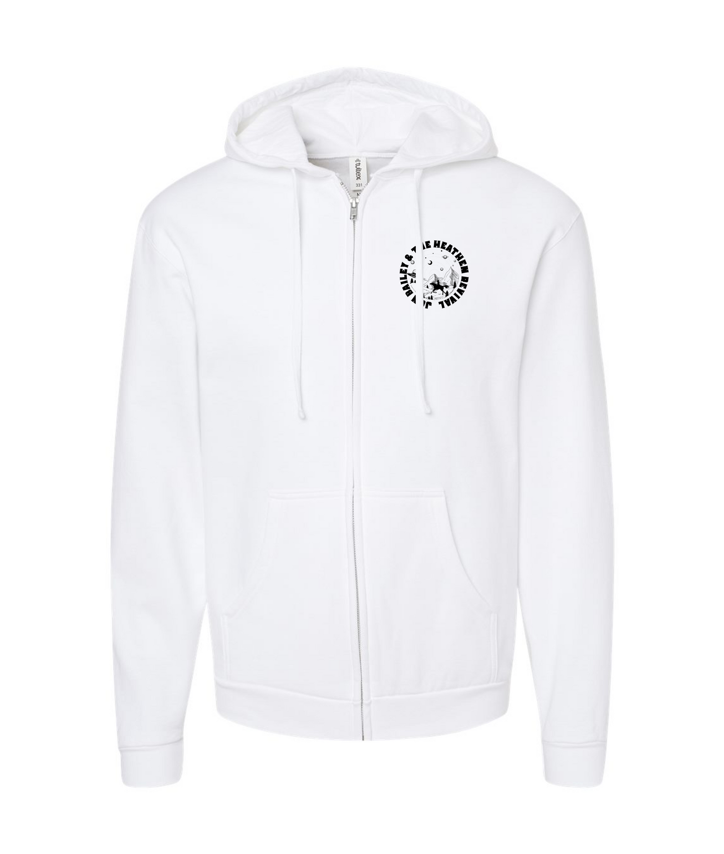 Jon Bailey & The Heathen Revival - Cowboys & UFOs - White Zip Hoodie