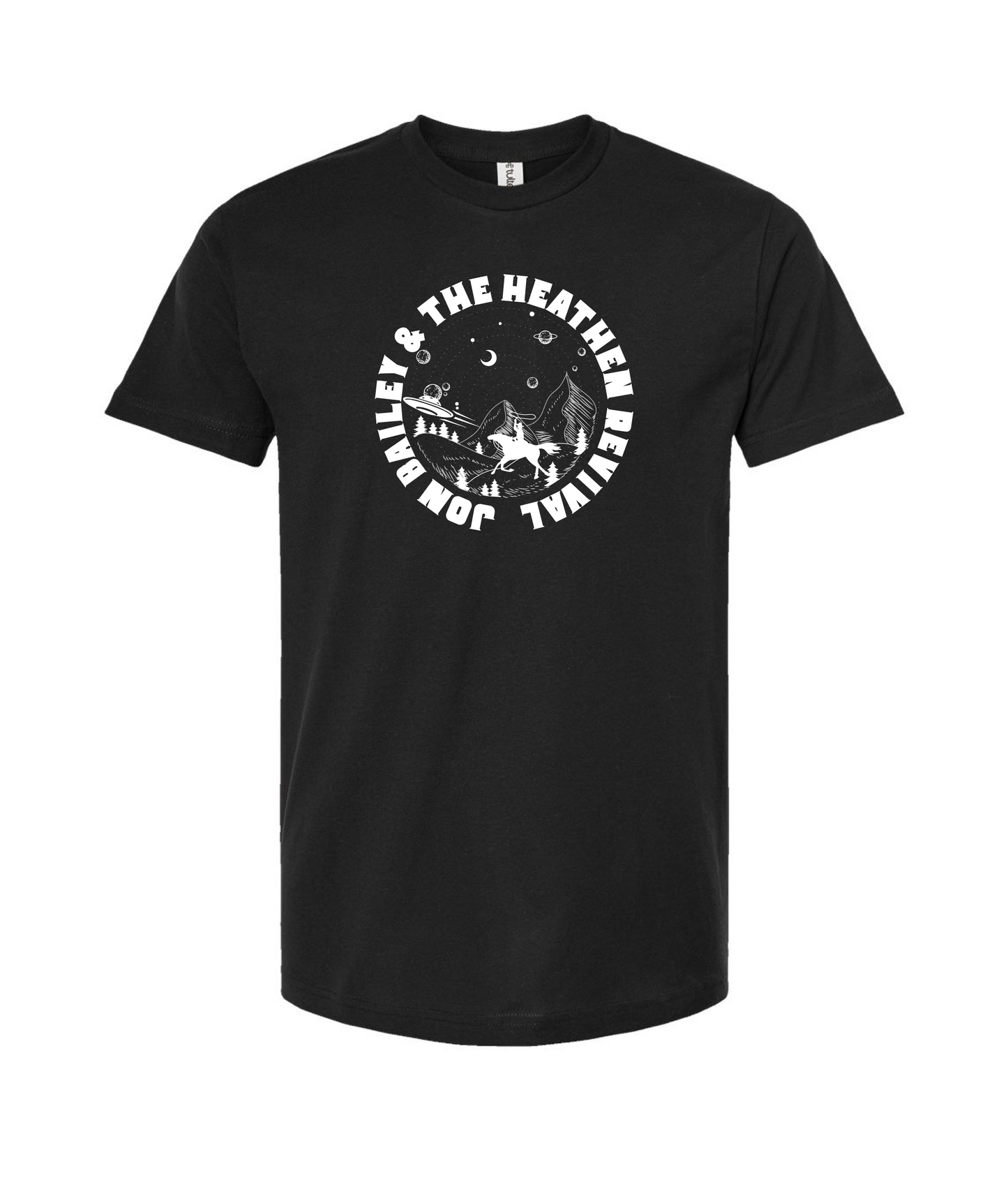 Jon Bailey & The Heathen Revival - Cowboys & UFOs - Black T-Shirt