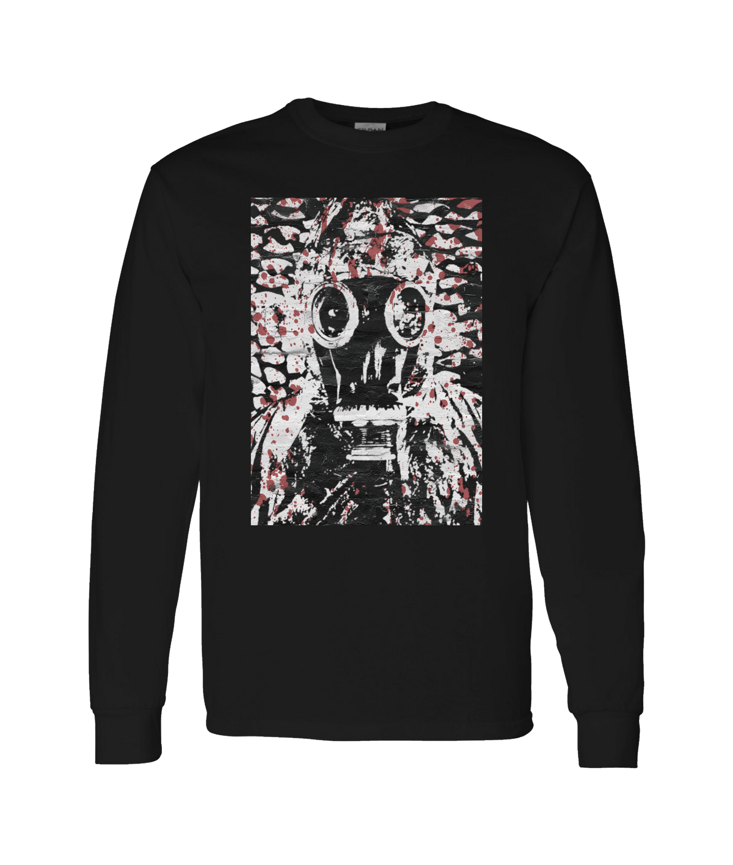 V-JBPTOP - Gas Mask - Black Long Sleeve T