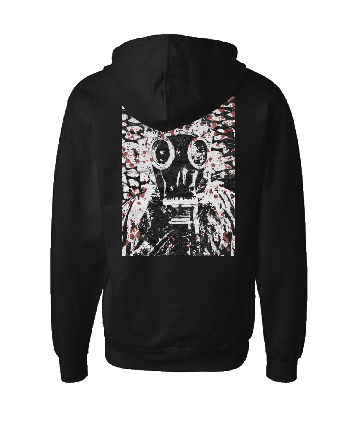 V-JBPTOP - Gas Mask - Black Zip Up Hoodie