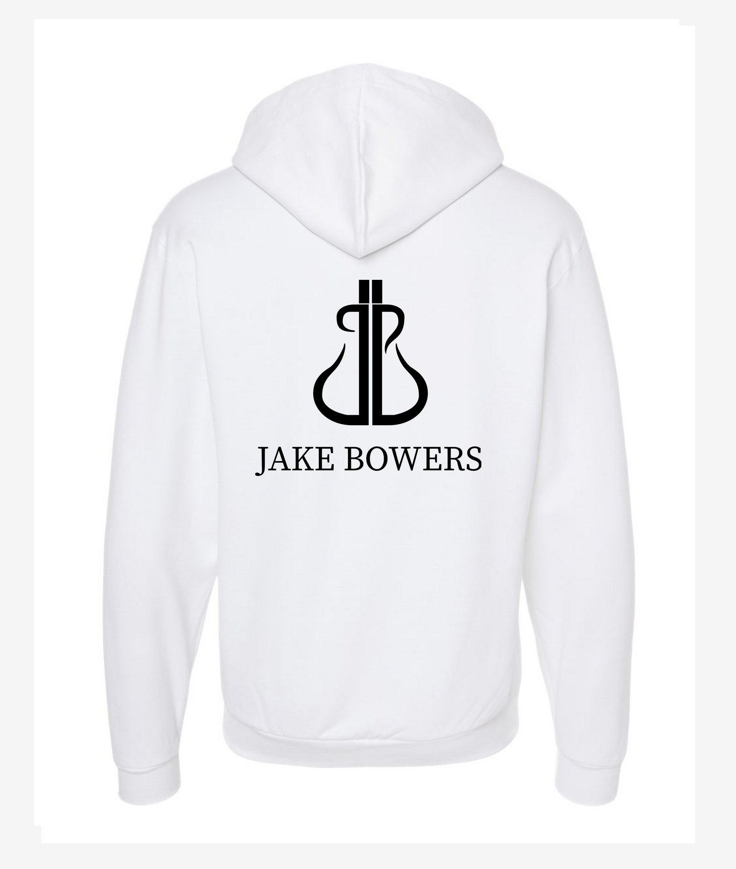 Jake Bowers Swag - Logo - White Zip Hoodie