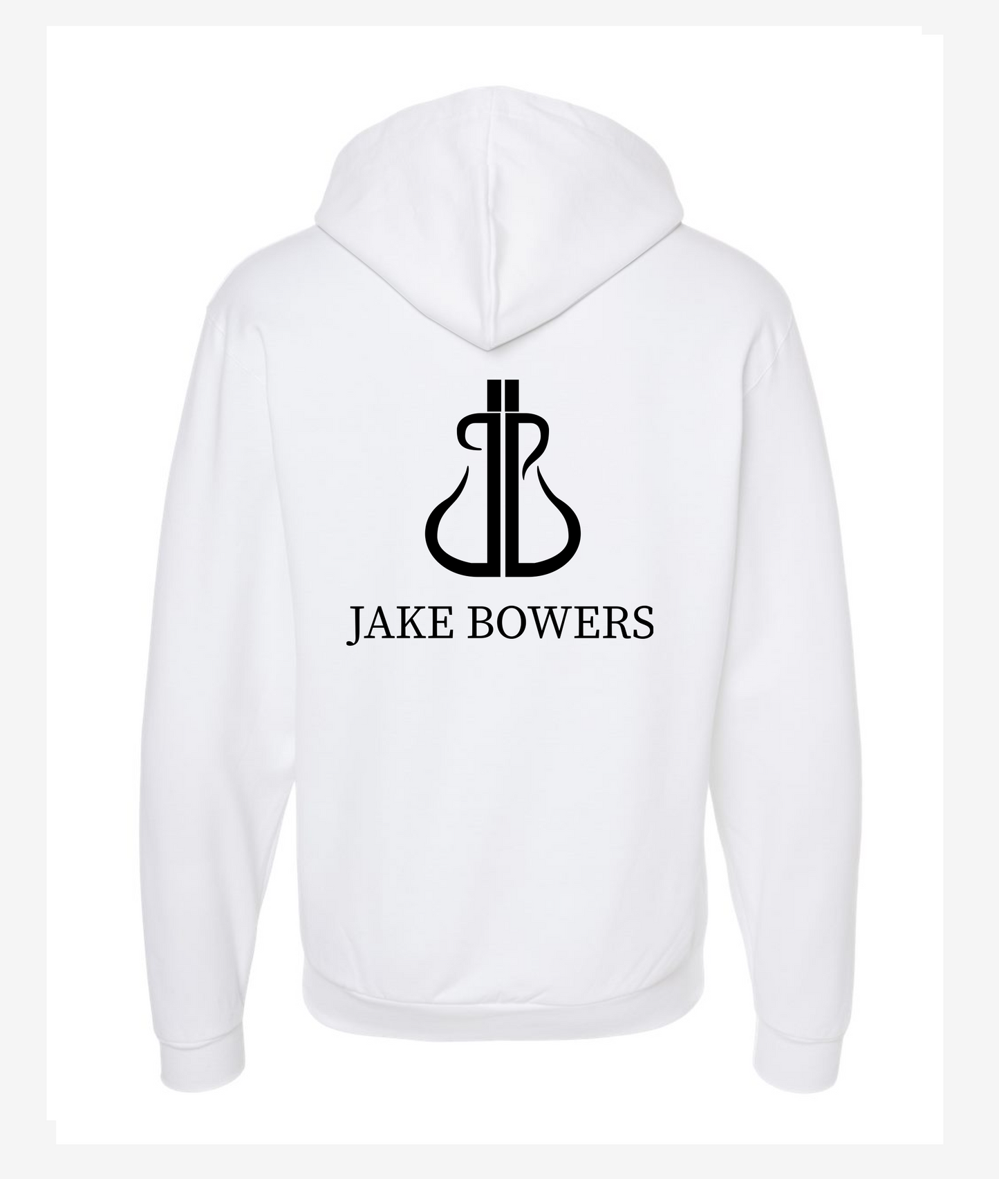 Jake Bowers Swag  - Logo - White Zip Hoodie