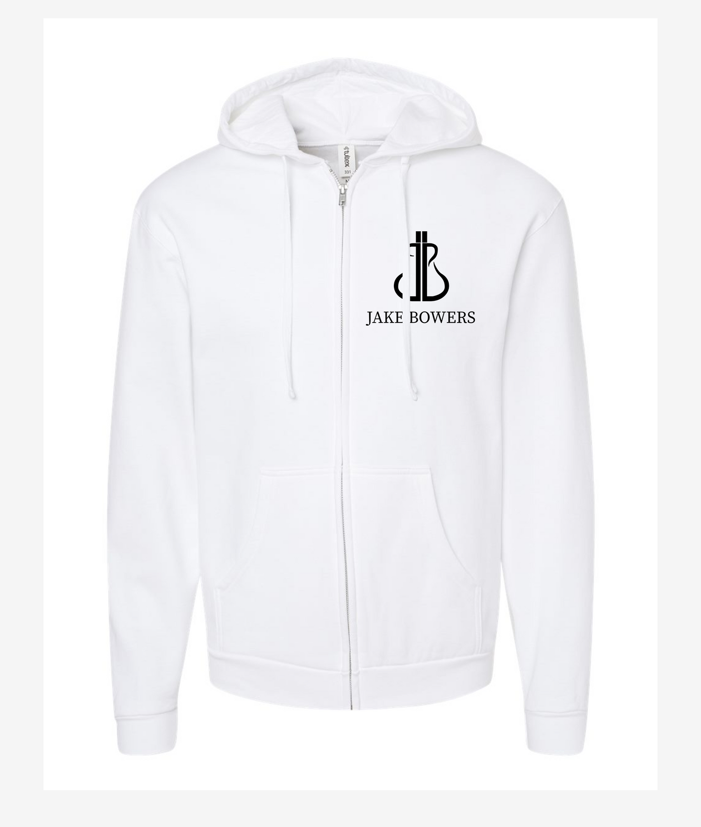 Jake Bowers Swag - Logo - White Zip Hoodie