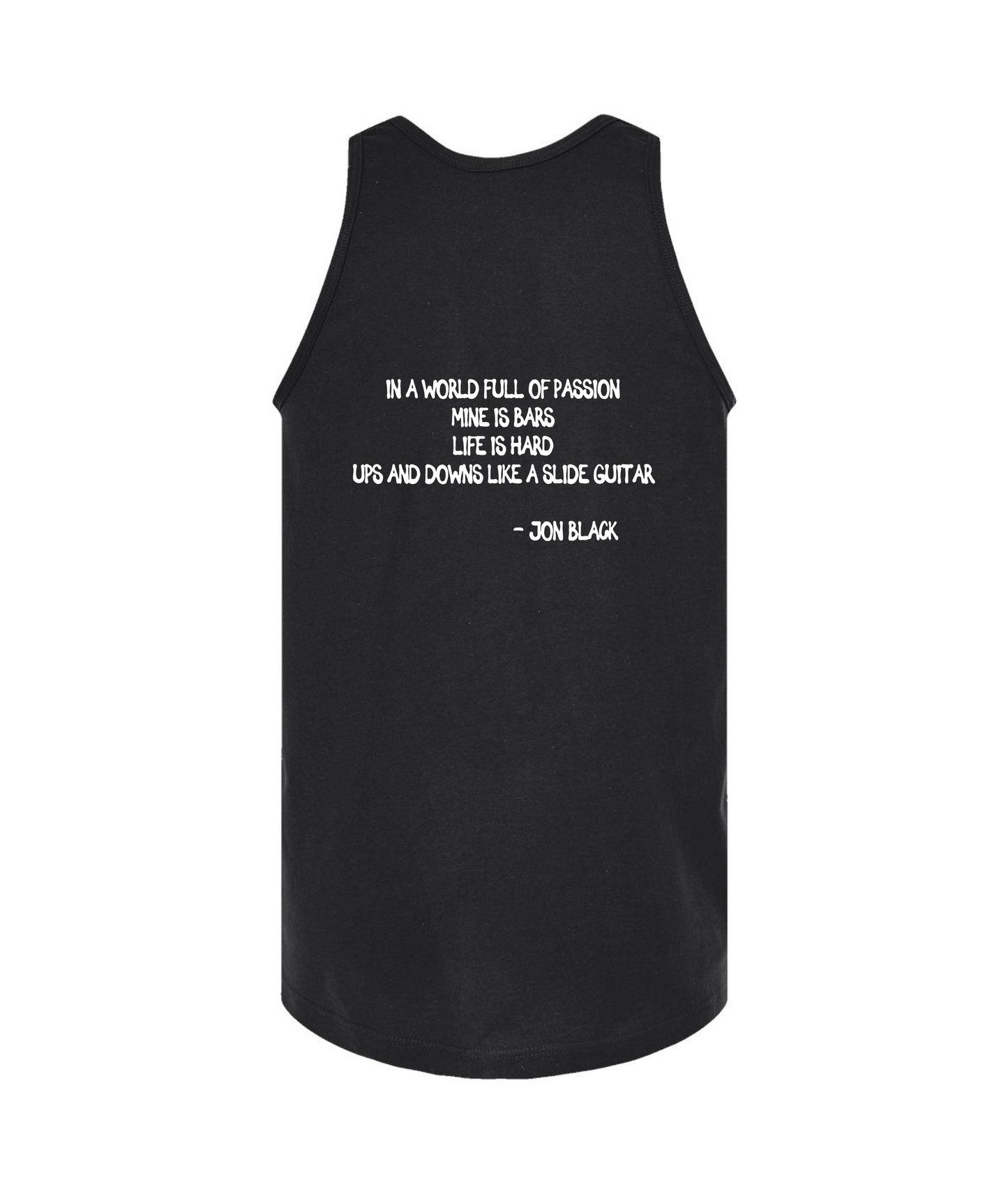 Jon Black - Teal Logo - Black Tank Top