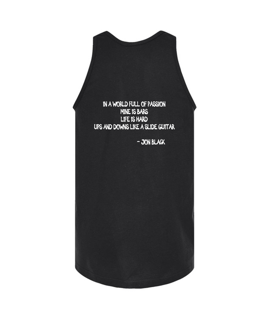 Jon Black - Teal Logo - Black Tank Top