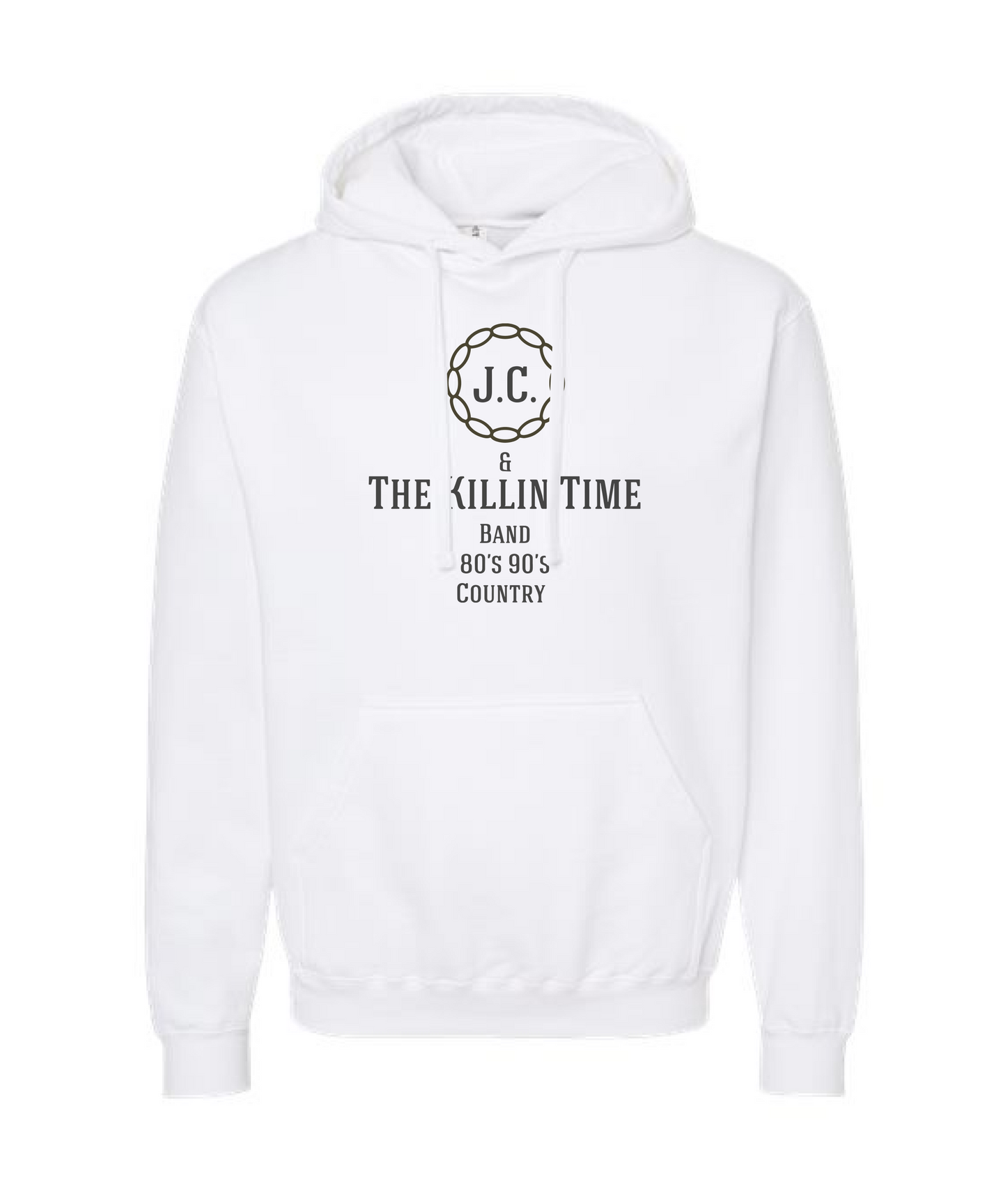 JC & The Killin Time Band - Round Logo - White Hoodie