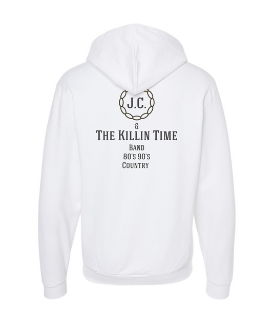 JC & The Killin Time Band - Round Logo - White Zip Hoodie