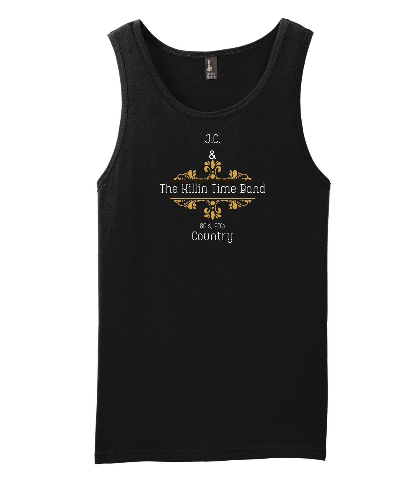 JC & The Killin Time Band - Gold Logo - Black Tank Top