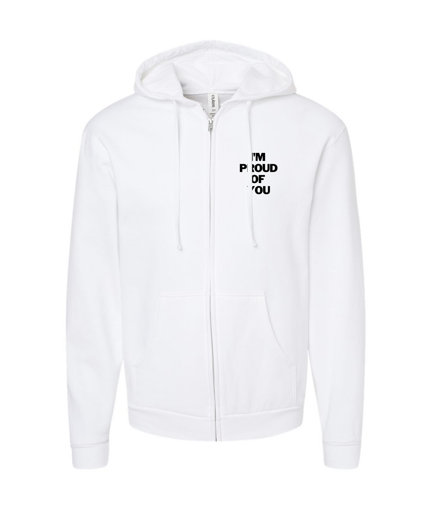Jamie Campbell - Proud of You - White Zip Hoodie